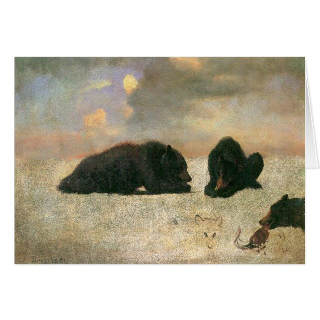 Vintage Animals, Grizzly Bears by Albert Bierstadt (Front Horizontal)