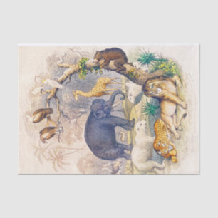 Vintage Animals Tissue or Decoupage Paper