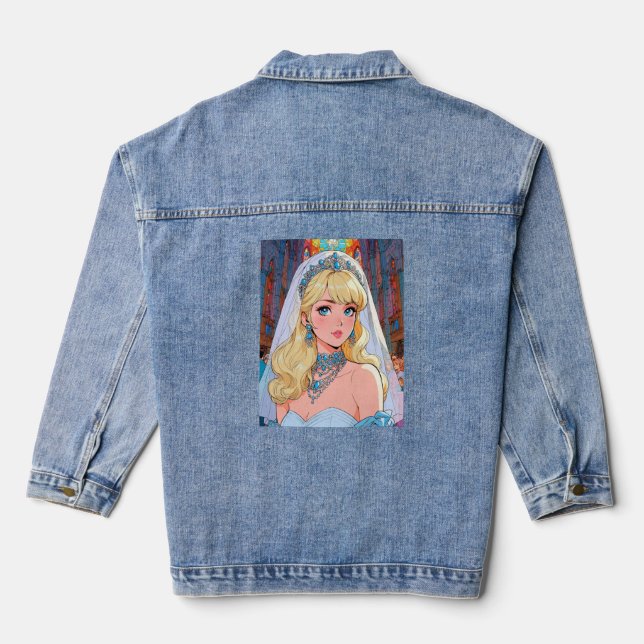 Vintage Anime Denim Jacket (Back)