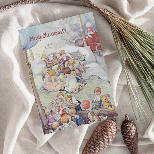 Vintage Anne Anderson Christmas Morning  Holiday Card