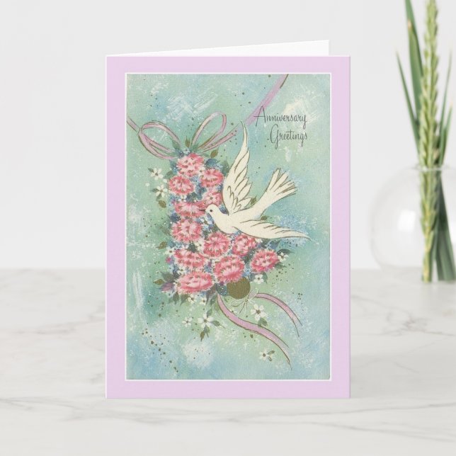 Vintage Anniversary Greeting Card (Front)