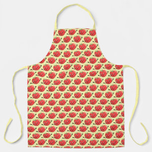Vintage Anthropomorphic Cherry Guy Apron