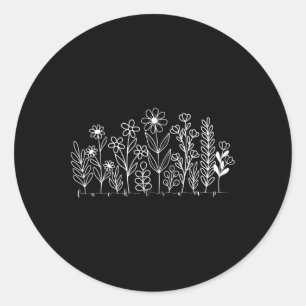 Vintage Anti-trump Floral Feminist President  Classic Round Sticker