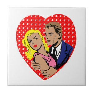 vintage anti valentine ceramic tile
