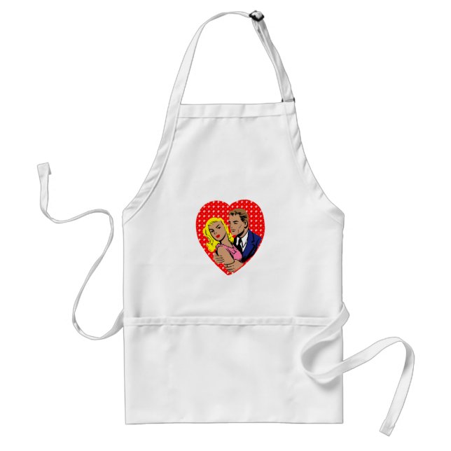vintage anti valentine standard apron (Front)