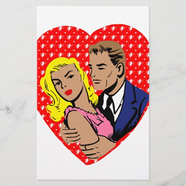 vintage anti valentine stationery (Front)