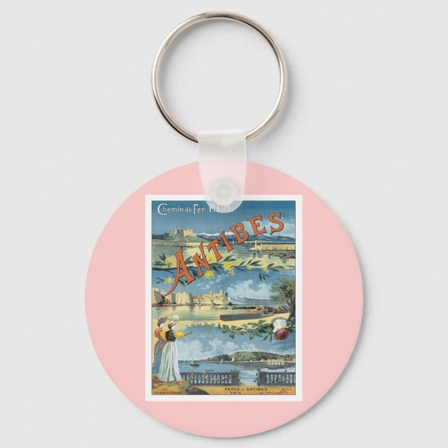 Vintage Antibes Mediterranean Key Ring (Front)