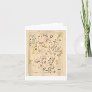 Vintage Antietam Battlefield Map (1864) Card