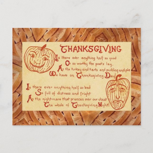 Vintage-Antique1909 Thanksgiving Postcard (Front)
