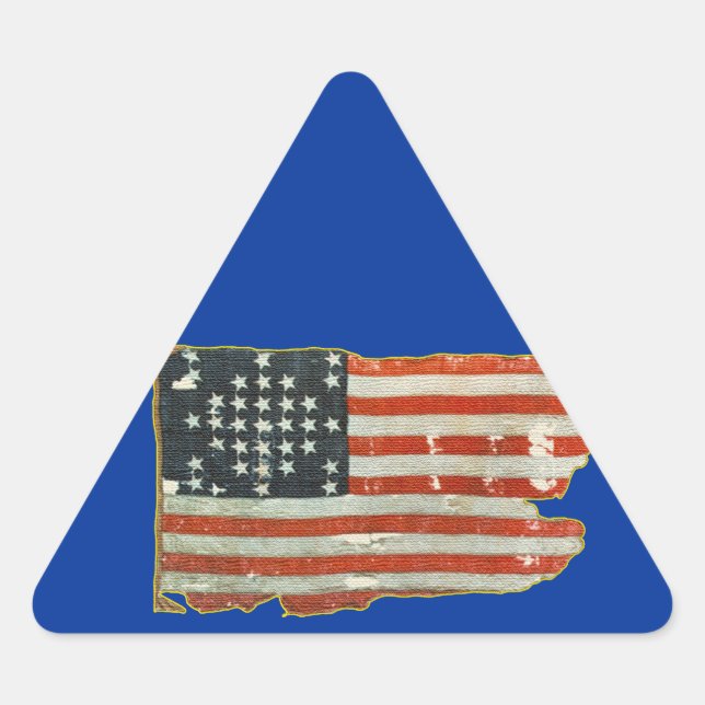 Vintage Antique American Flag Stickers (Front)