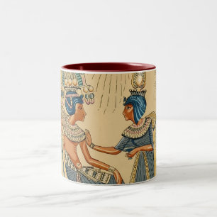 Vintage Antique Ancient Egyptian Royalty Two-Tone Coffee Mug