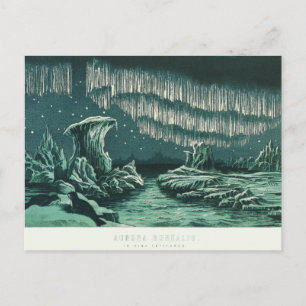 Vintage Antique Aurora Borealis Postcard