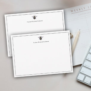 Vintage Antique Bee Classic Personalised Card