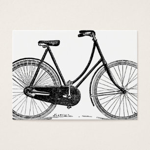 Vintage Antique Bicycle Silhouette Illustration