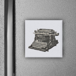 Vintage Antique Black Old Fashioned Typewriter Magnet