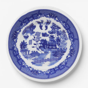 Vintage Antique Blue Willow Pattern circa 1790 Paper Plate