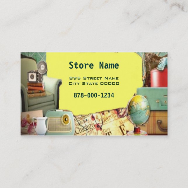 Vintage Antique Business Card (Front)