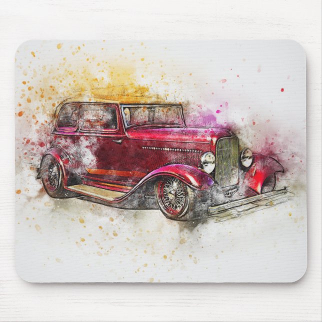 Vintage Antique Car Mouse Pad (Front)