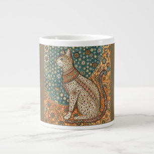 Vintage, Antique Cat Motif Design Art Large Coffee Mug