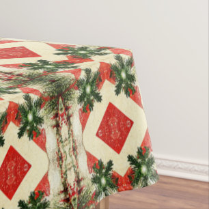 Vintage antique Christmas Themed Part 15 Ephemera Tablecloth