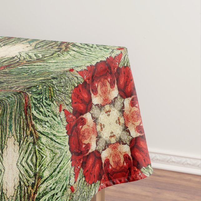 Vintage antique Christmas Themed Part 9 Ephemera  Tablecloth (In Situ)