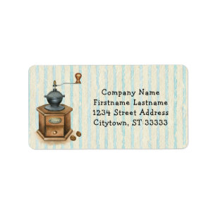 Vintage Antique Coffee Grinder Label