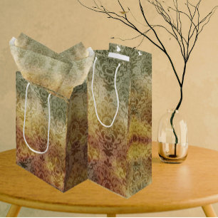 Vintage Antique Damask All Occasion  Medium Gift Bag