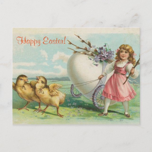 Vintage Antique Easter Holiday Postcard (Front)