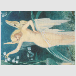 Vintage Antique Fairy Fairies Fae Decoupage Tissue Paper