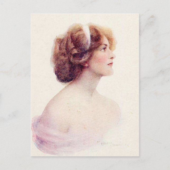 Vintage Antique Flappers, Portraits of Women, Postcard (Front)