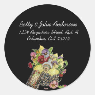 Vintage/Antique Flower Box #2 Design Address Label