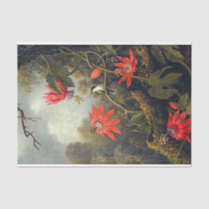 Vintage Antique Flowers and Hummingbird Tissue Paper