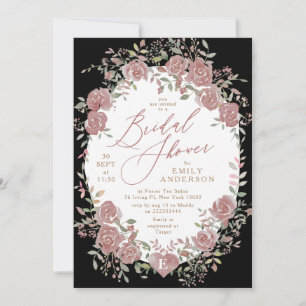 Vintage Antique Flowers Bridal Shower Invitation