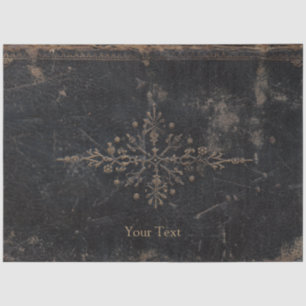 Vintage Antique Gold Leaf Leather Tissue Paper