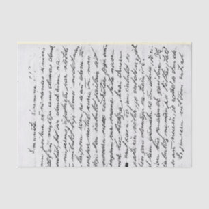 Vintage Antique Handwritten Letter Tissue Paper