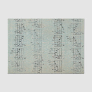 vintage antique music note Pattern musician   Tissue Paper