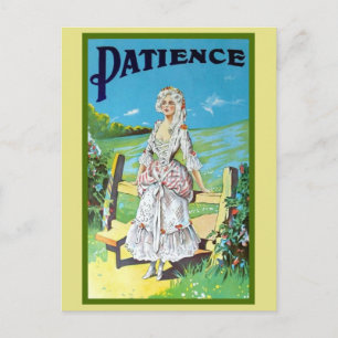 Vintage antique musical opera Patience Postcard