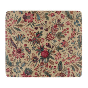 Vintage Antique Needlework Floral Furnishing Cutting Board