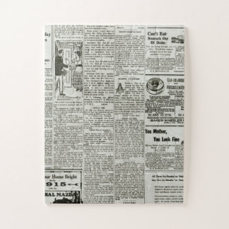 Vintage Antique Old Newspapers-16 Jigsaw Puzzle