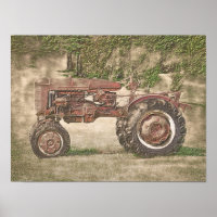 Vintage Antique Old Rustic Country Farm Tractor