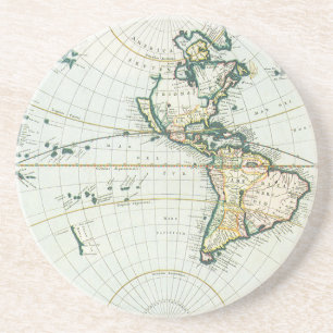 Vintage Antique Old World Map by Pieter Goos, 1666 Coaster