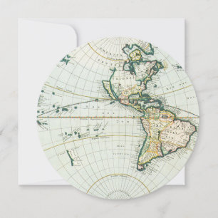 Vintage Antique Old World Map by Pieter Goos, 1666 Invitation