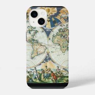 Vintage Antique Old World Map by Pieter Goos, 1666 iPhone Case