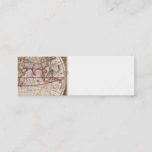 Vintage Antique Old World Map Design Faded Print Mini Business Card