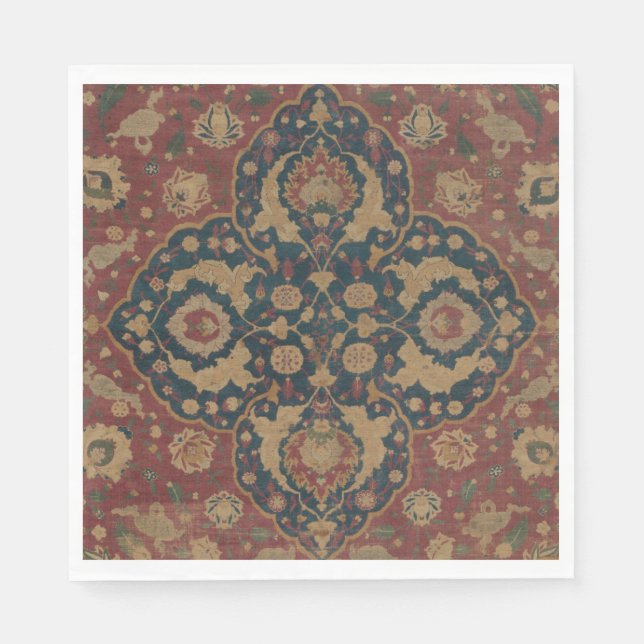 Vintage Antique Oriental Persian Red Pattern  Napkin (Front)