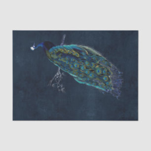 Vintage Antique Peacock Decoupage Tissue Paper