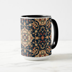 Vintage Antique Persian Oriental Turkish Pattern Mug