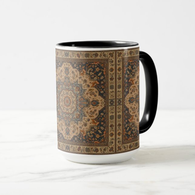 Vintage Antique Persian Oriental Turkish Pattern  Mug (Front Right)