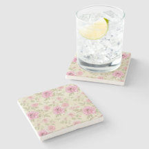 Vintage Antique Pink Rose Floral botanical   