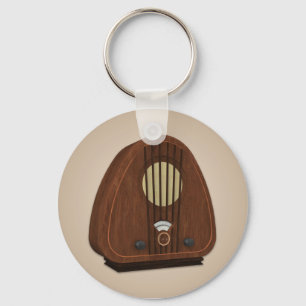 Vintage Antique Radio Keychain